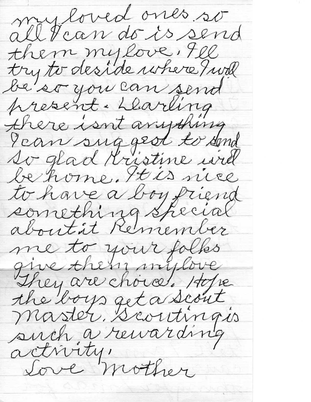 Letter from Lottie to children 14 Dec 1968