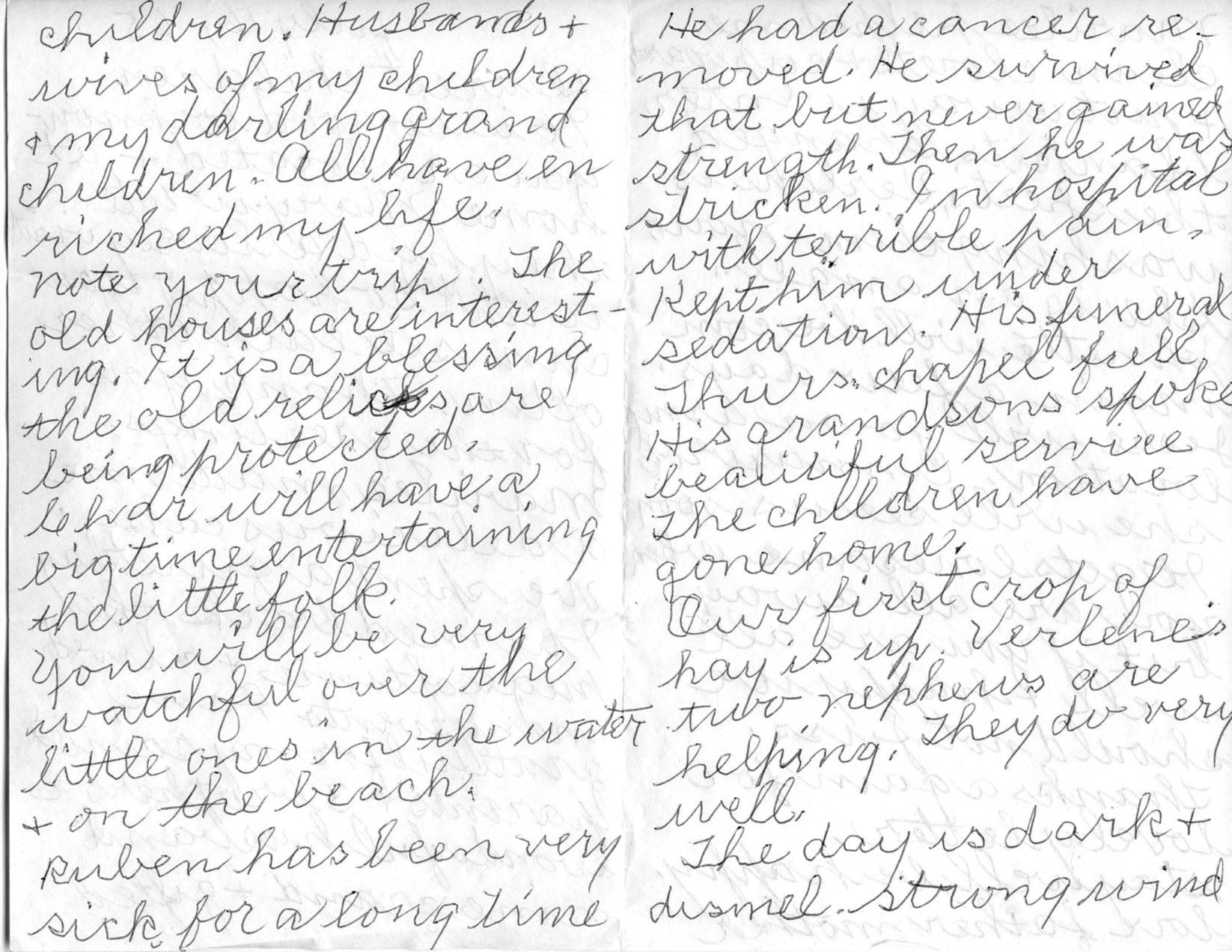 Letter from Lottie to children 16 Jul 1965