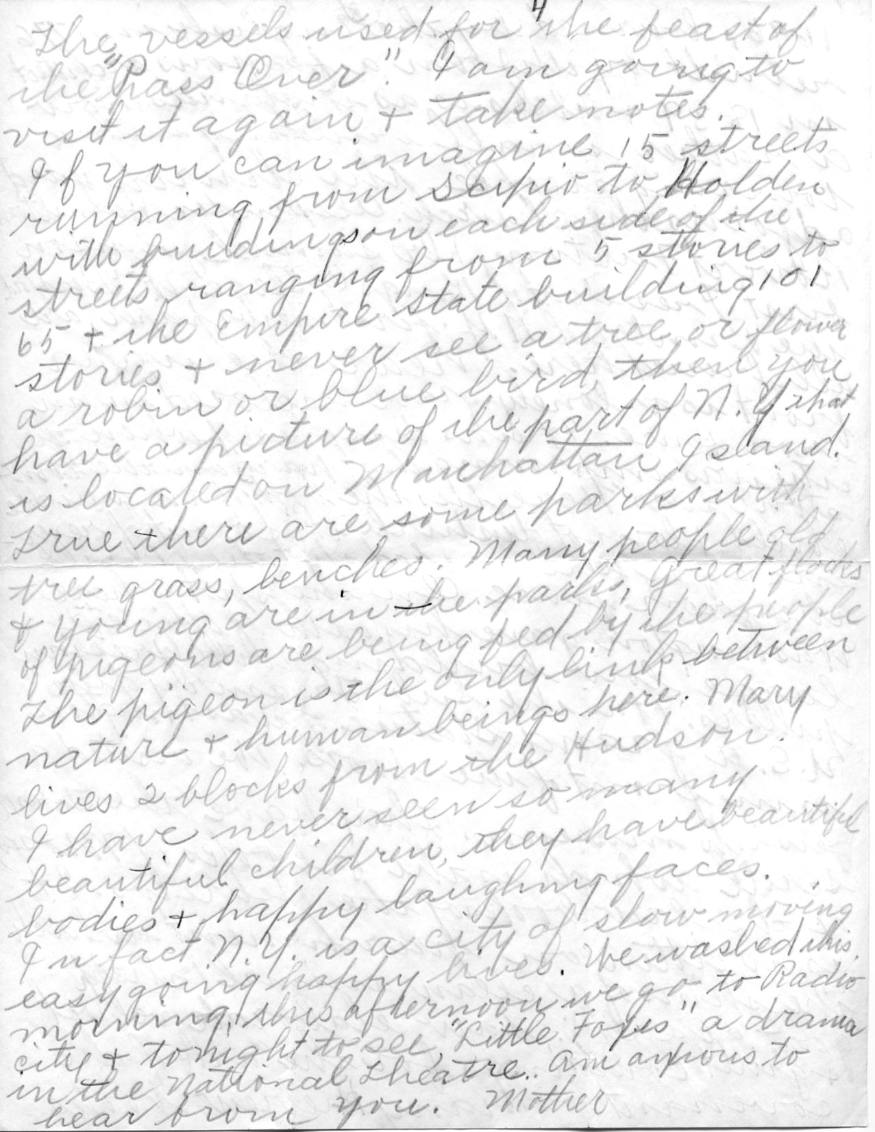 Letter from Lottie to children 21 Aug 1939