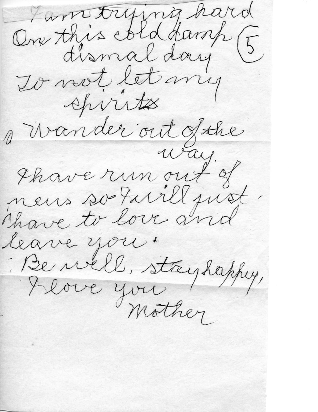 Letter from Lottie to children 25 Sep 1968