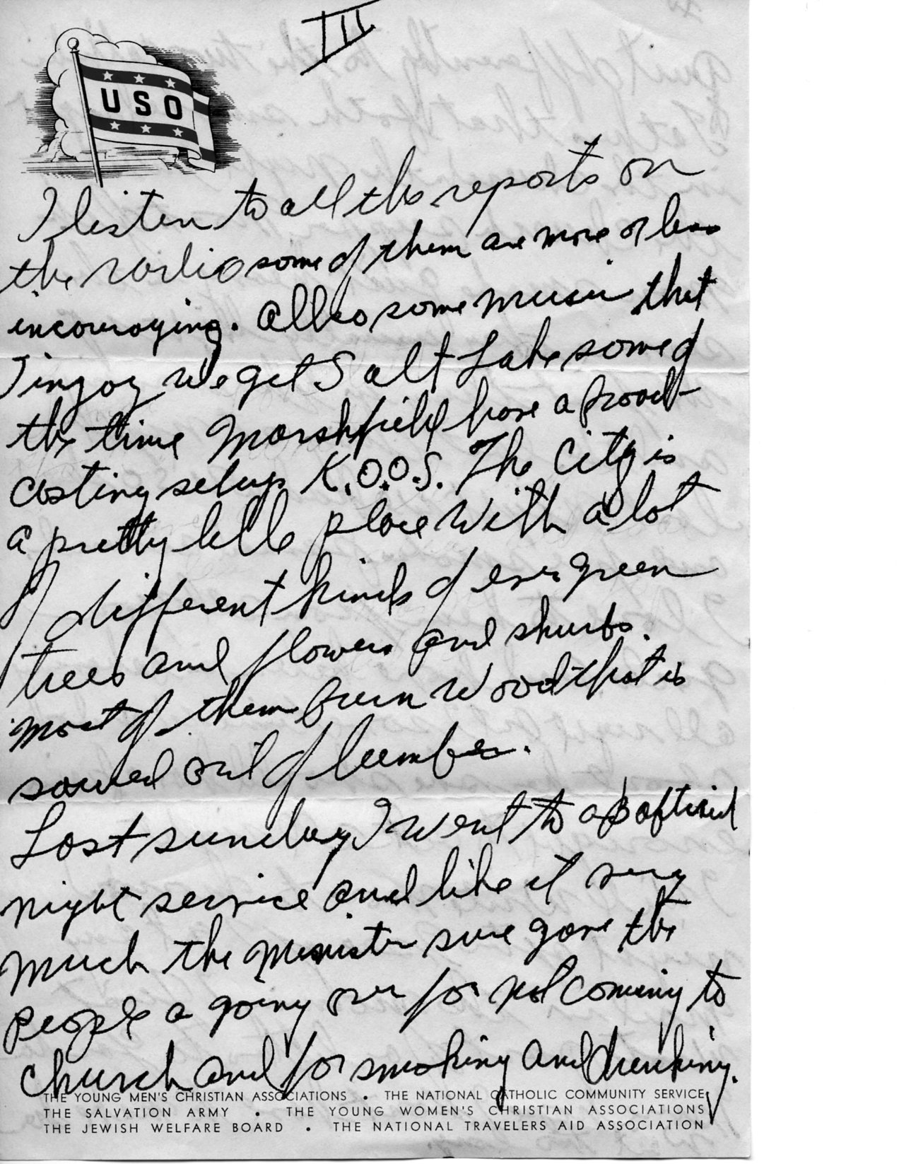Letter from William to Sisters 1943 from Fort Douglas