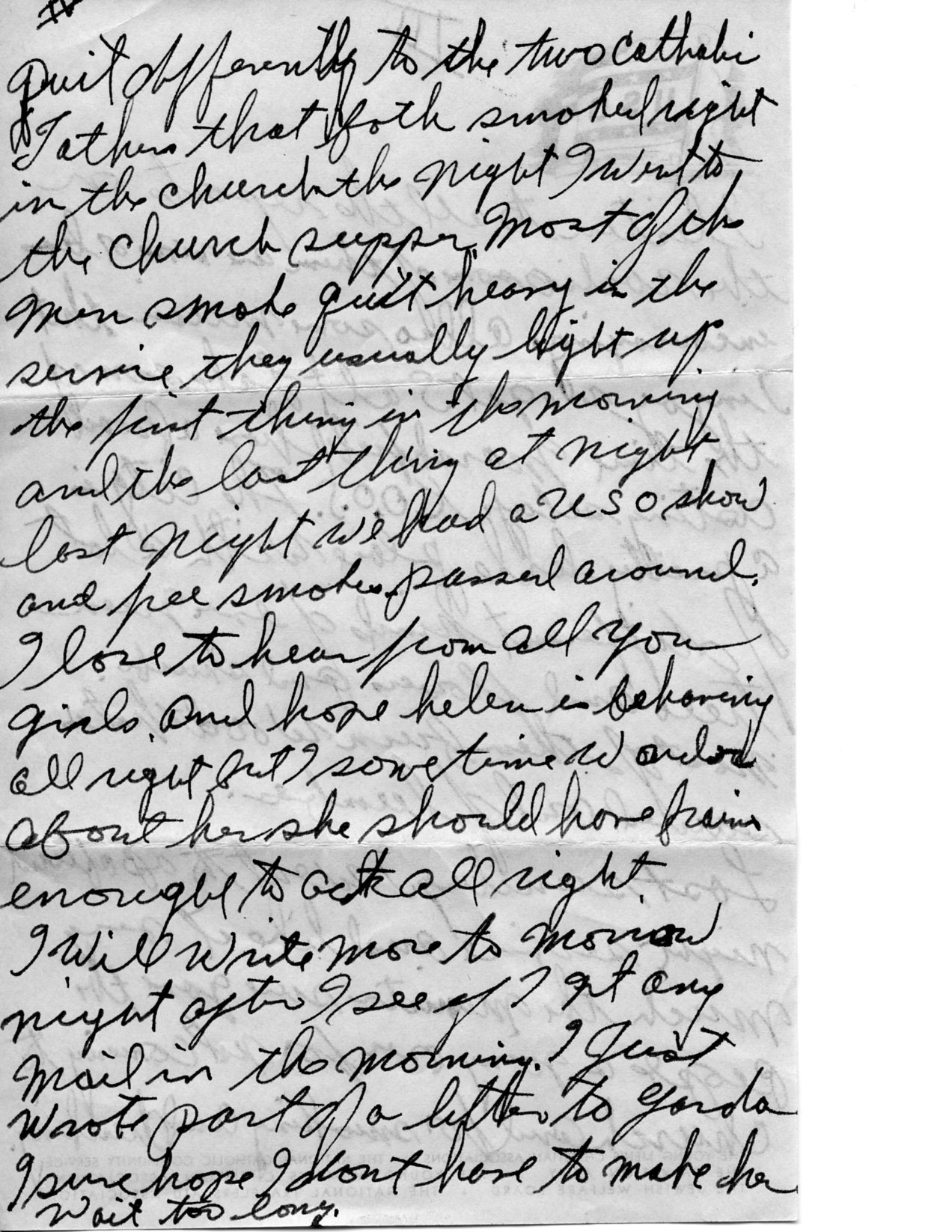 Letter from William to Sisters 1943 from Fort Douglas