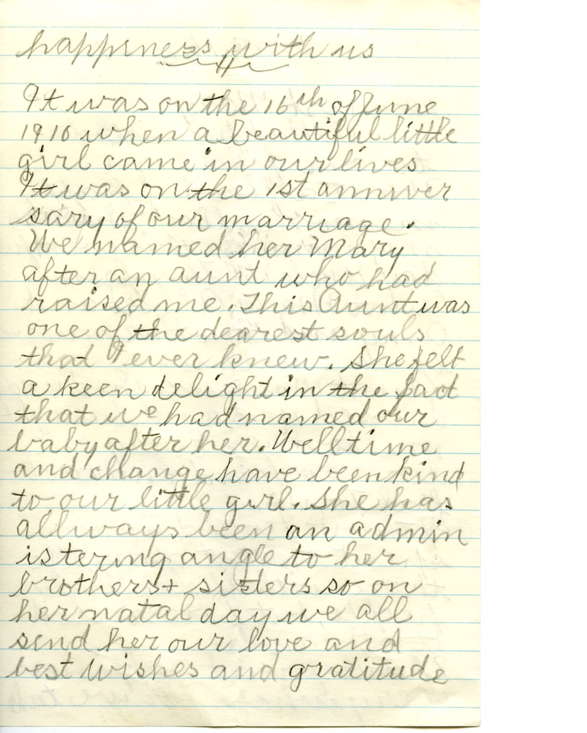 Lotties letter to Mary 16 Jun 1967